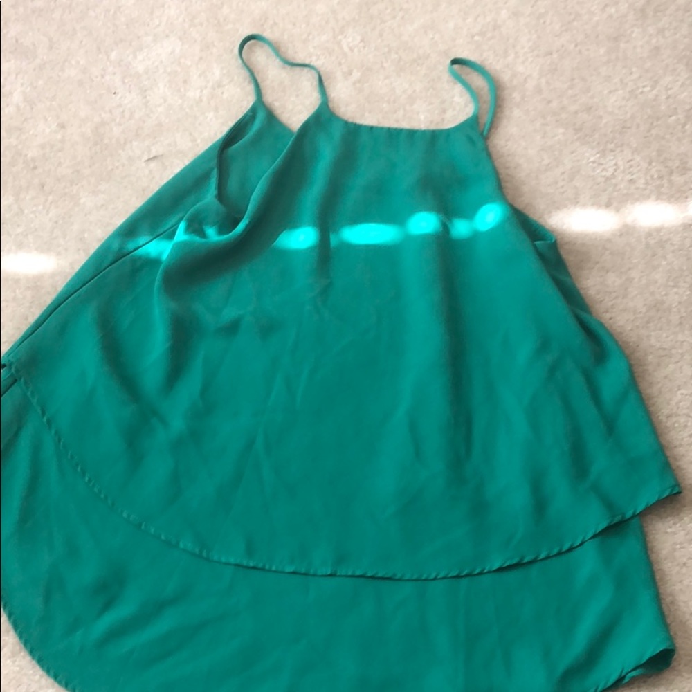 Green flowy tank top